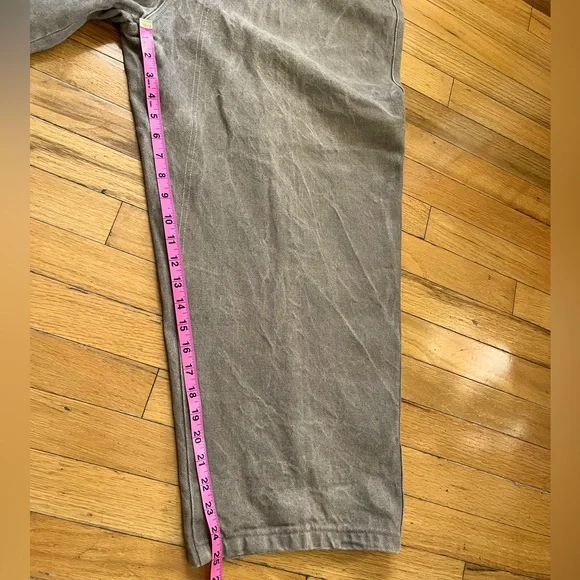 VTG Girbaud Brand X Denim Jeans 42x25 Khaki Tan Y2K Hip-Hop Skater Loose Baggy - Picture 12 of 15